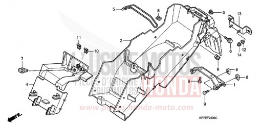 GARDE-BOUE ARRIERE CBR125RWA de 2010